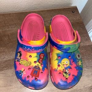 Crocs Tie die with Fun Charms